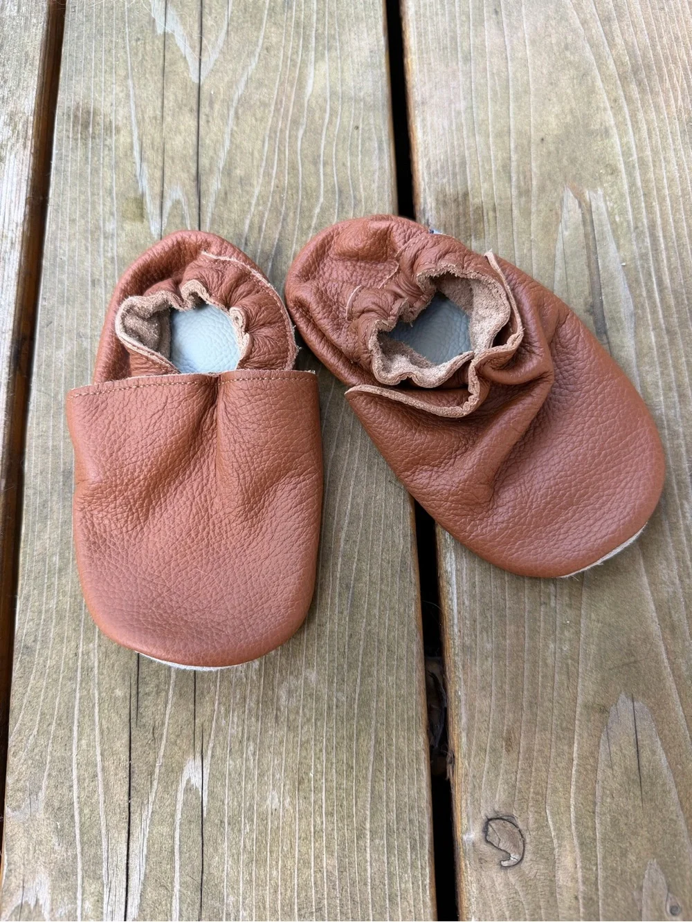 Mejale Toddler Moccasin Slip-On Soft Sole Genuine Leather Barefoot Shoes